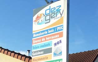 DEZ GERY Enseigne double face